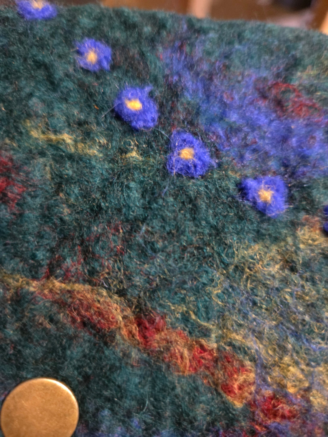 Blue flower purse