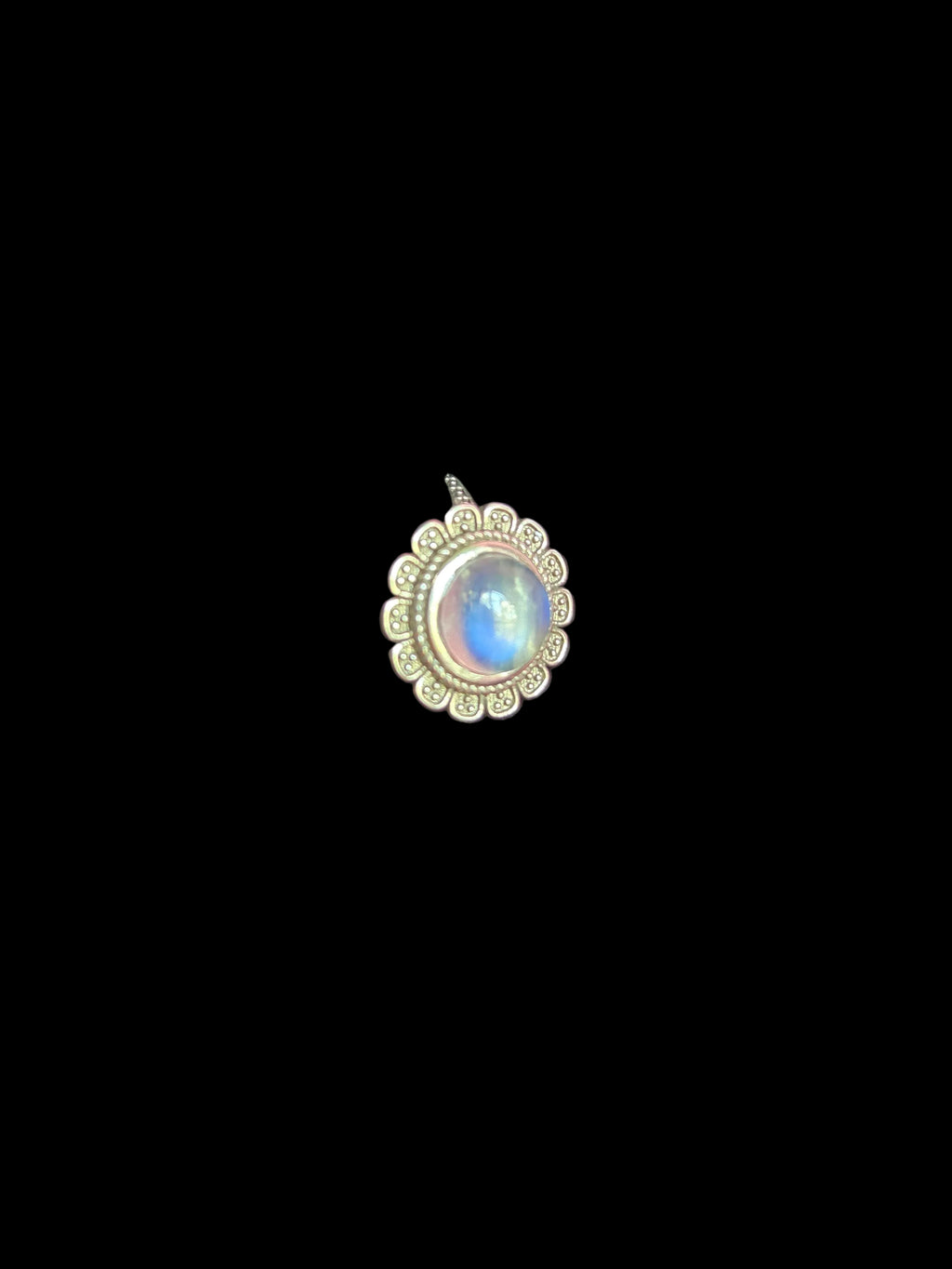 Moonstone flower ring