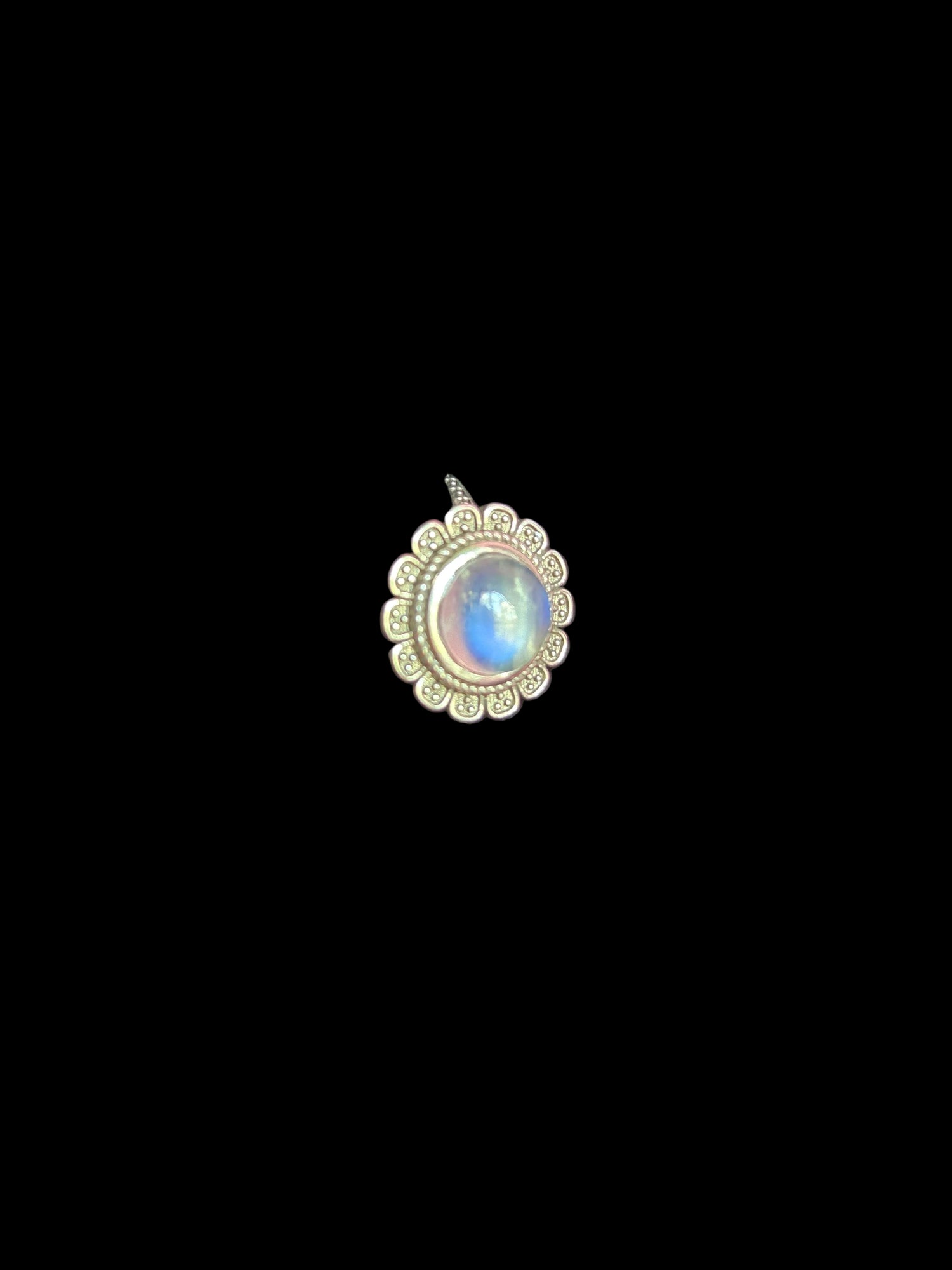 Moonstone flower ring