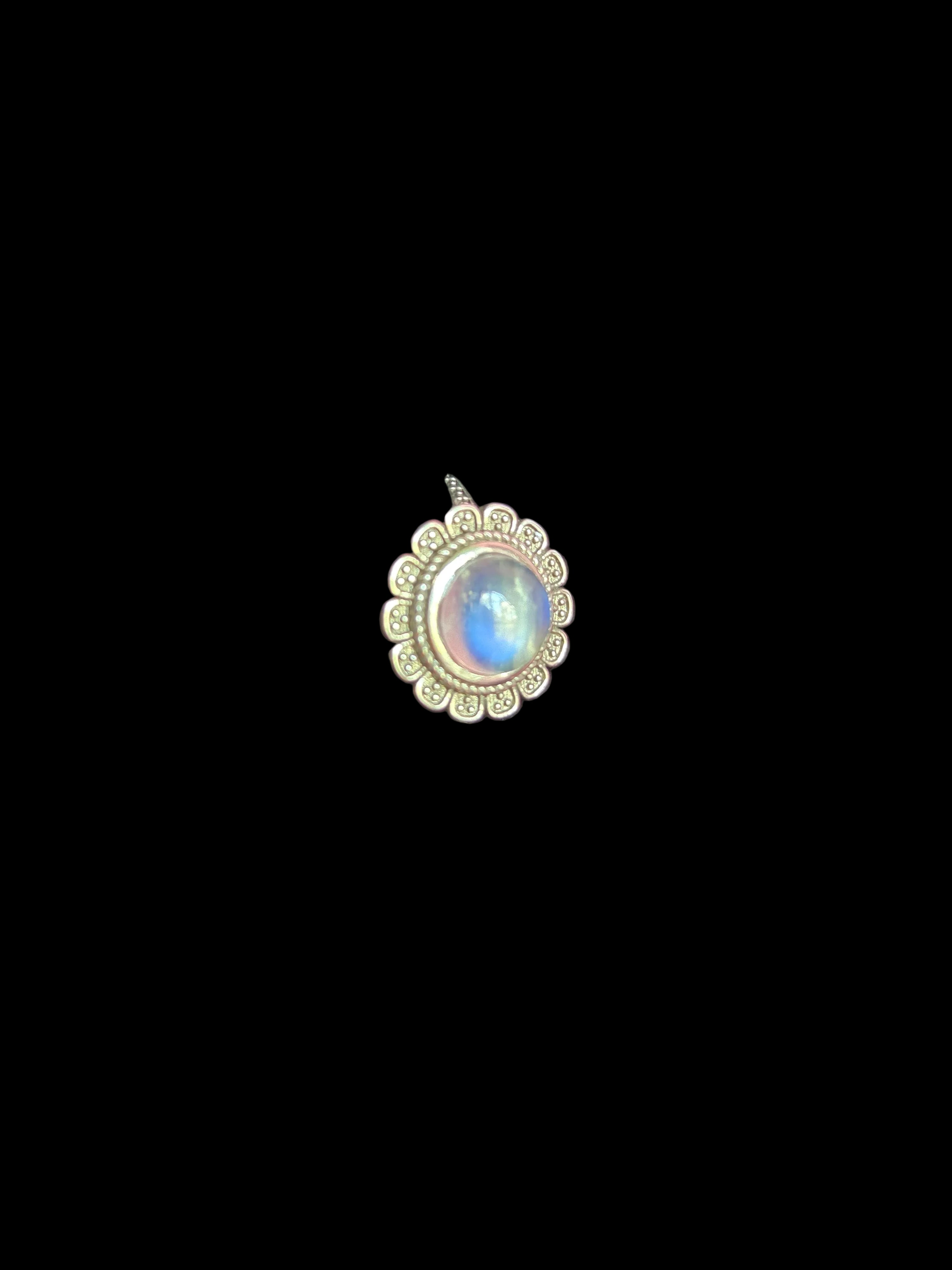 Moonstone flower ring
