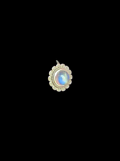Moonstone flower ring