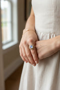 Moonstone flower ring