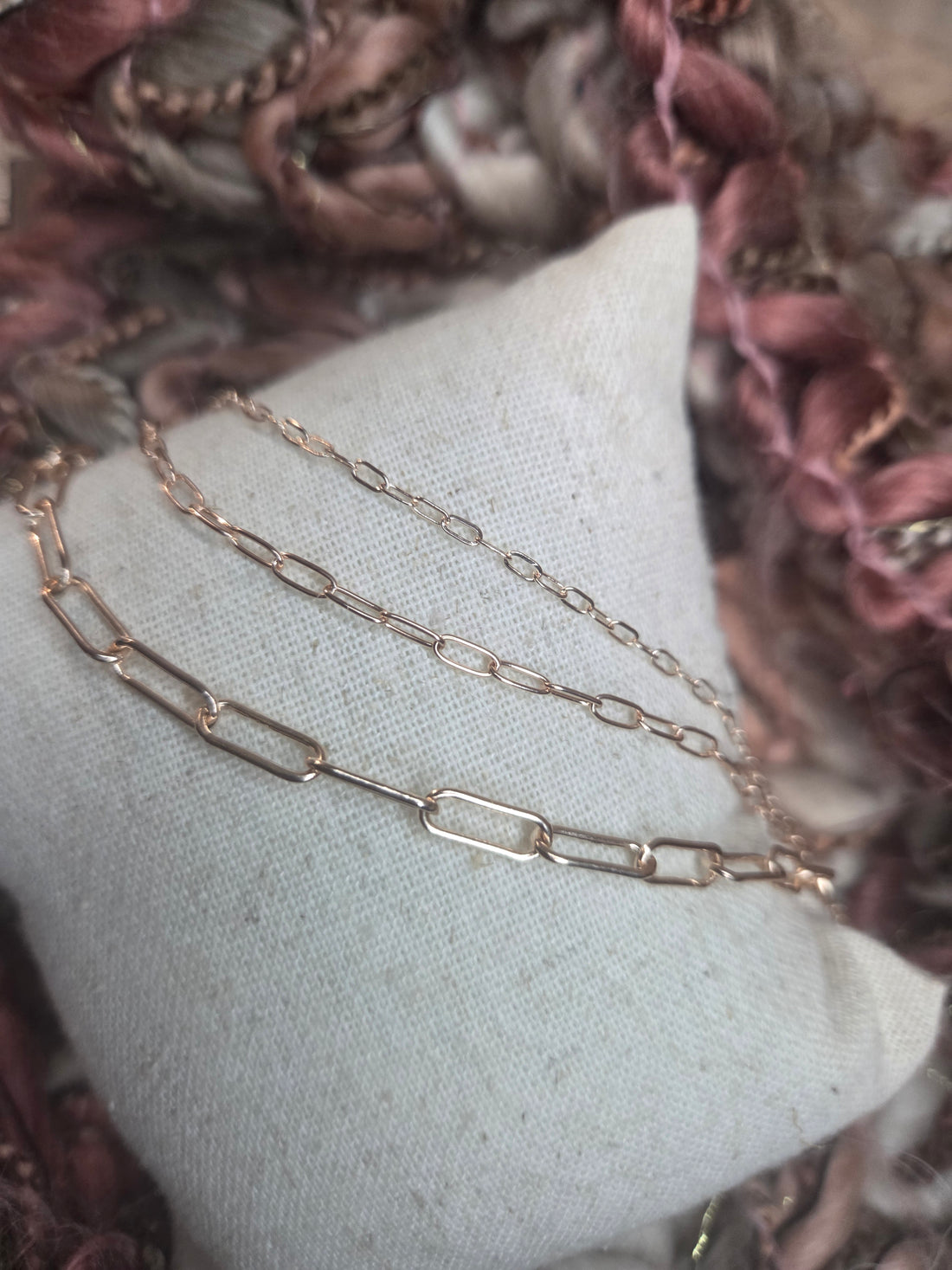 Rose paperclip bracelet