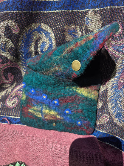 Blue flower purse