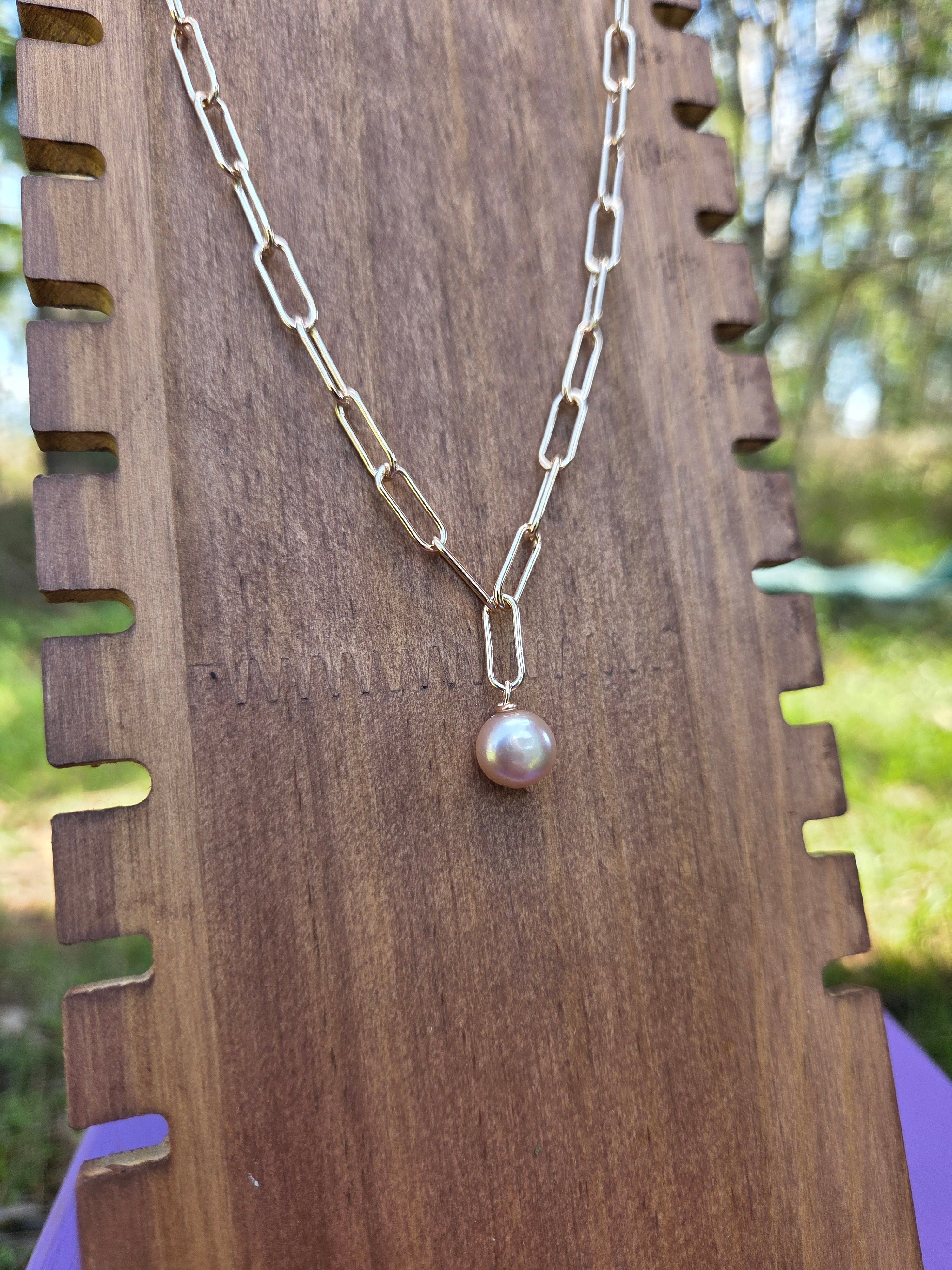 Rose paperclip Pink pearl