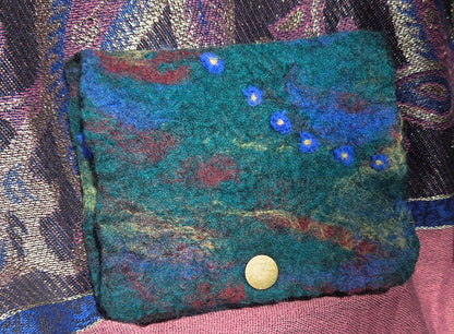Blue flower purse